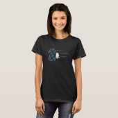 壁紙付きの黒白の子猫の陰謀 Tシャツ (正面フル)