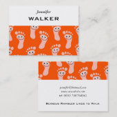 壁紙幸せな足の 名刺 (正面/裏面)