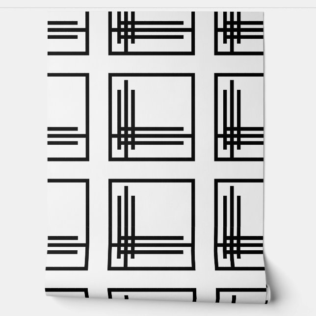 壁紙 – アールデコ黒/白 (ほどく)