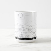 壁素晴らし中国マグ コーヒーマグカップ (中央)