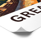 壁素晴らし中国旅行プリント ポスター (角)