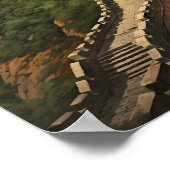 壁素晴らし中国旅行芸術ヴィンテージ ポスター (角)