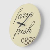 壁素朴時計 – ファーム生卵 ラージ壁時計 (傾斜)