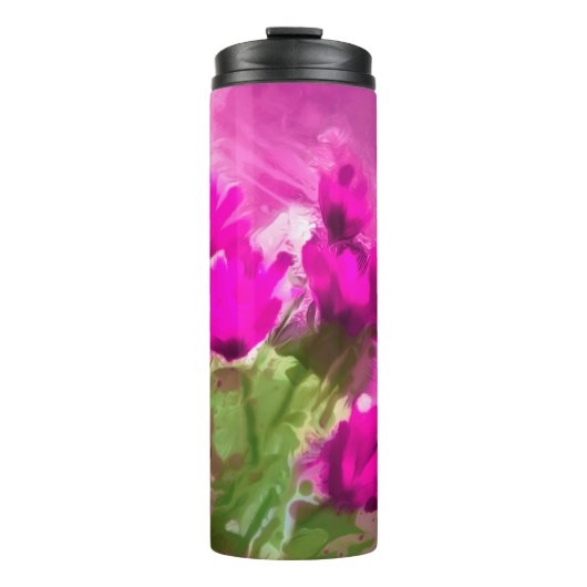 壁紫色の水色を持つアフリカデイジー タンブラー (正面)