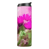 壁紫色の水色を持つアフリカデイジー タンブラー (回転左)