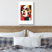 壁絵を描は女表現の美しい キャンバスプリント (インサイチュ (寝室))