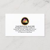 壁絵を描（ばちゃばちゃ）跳ねる金ゴールドブラシ 名刺 (裏面)