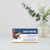 壁絵を描（ばちゃばちゃ）跳ねる金ゴールドブラシ 名刺 (スタンド正面)