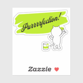 壁絵画に子猫の「パーレフェクション！」 シール