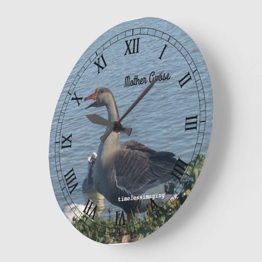 壁飾り、時計、子供の子供部屋、マザーグース。 ラージ壁時計 (傾斜)