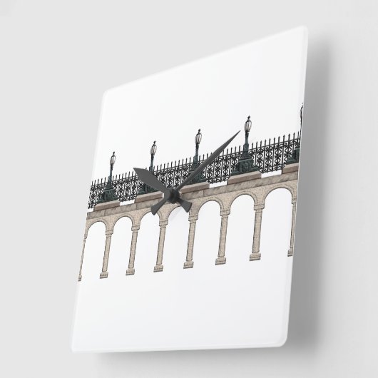 壁高品質時計 スクエア壁時計 (傾斜)