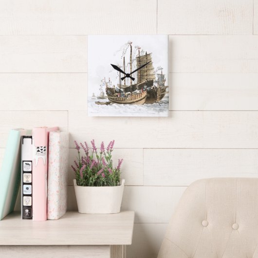 壁高品質時計 スクエア壁時計 (読書スペース)