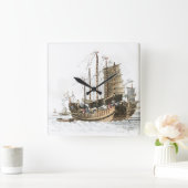 壁高品質時計 スクエア壁時計 (ホーム)