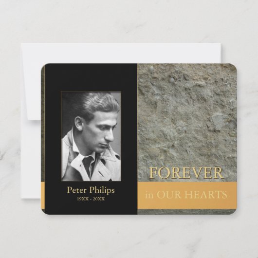 壁黒写真枠記念サービスInv 招待状 (正面)