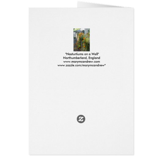 壁、イギリスのキンレンカ (裏面)