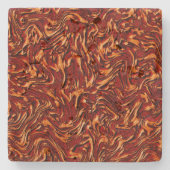 壁、サンゴ、オレンジのテクスチャに似ている ストーンコースター (正面)