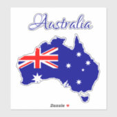 壁、電話、ラップトップ用のオーストラリア国旗のシール シール (シート)