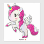 壁、電話、ラップトップ、カップのための可愛いユニコーンステッカー シール (シート)