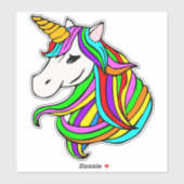 壁、電話、ラップトップ、カップのための可愛いユニコーンステッカー シール (シート)