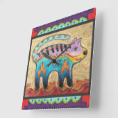 壁+katy芸術+bratun、marookat スクエア壁時計 (傾斜)