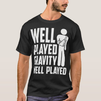 壊おもしろいれた腕デザイン女男性へ性キッズ肘B Tシャツ