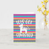 壊したおもしろい誕生日 カード (黄色い花)