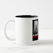 "壊して" 2色を15のozのマグ囲みます ツートーンマグカップ (左)