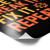 壊すIt修正It車の整備士自動整備士機能 フォトプリント (角)