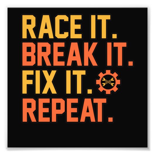 壊すIt修正It車の整備士自動整備士機能 フォトプリント (正面)