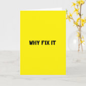 壊もしれてない、直すな –  カード (黄色い花)