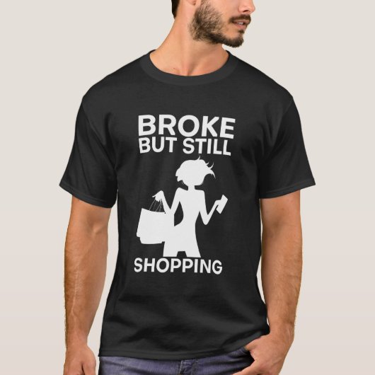 壊れたが静かなショッピング Tシャツ (正面)