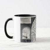 壊れたしかし粉砕されなかった黒い扱われたマグ マグカップ (左)