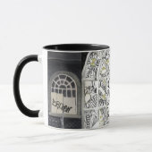 壊れたしかし粉砕されなかった黒は信号器のマグを満たしました マグカップ (左)