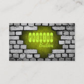 壊れたれんがの壁建築名刺 名刺 (正面)