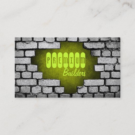 壊れたれんがの壁建築名刺 名刺 (正面)