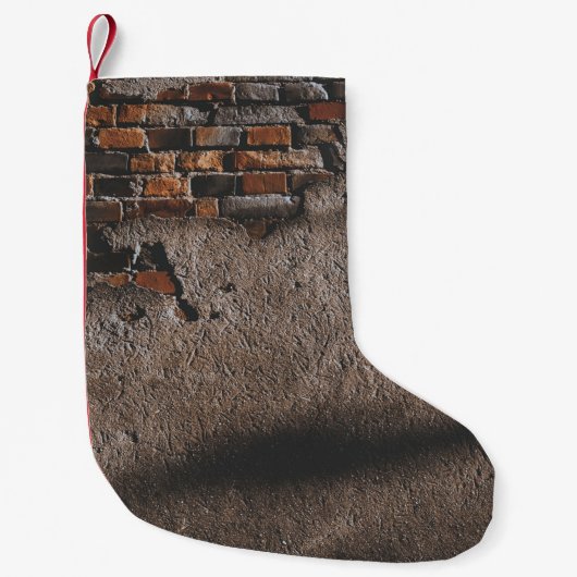 壊れたれんがの壁 スモールクリスマスストッキング (正面)