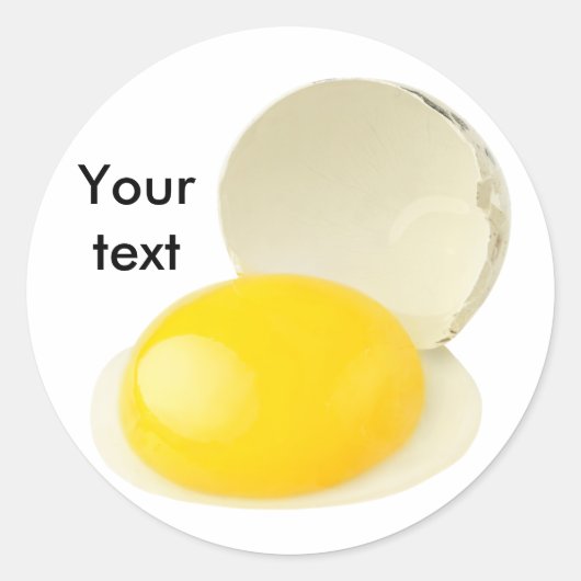 壊れたウズラの卵 ラウンドシール (正面)