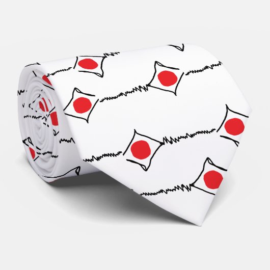 "壊れたカイトホワイト" ネクタイ (ロール)