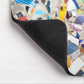 壊れたカラフル陶器壁写真は非常に珍しい マウスパッド (コーナー)