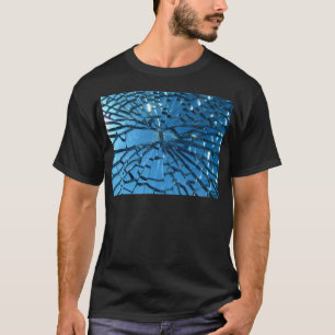 壊れたガラスデザイン Tシャツ