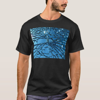 壊れたガラスデザイン Tシャツ
