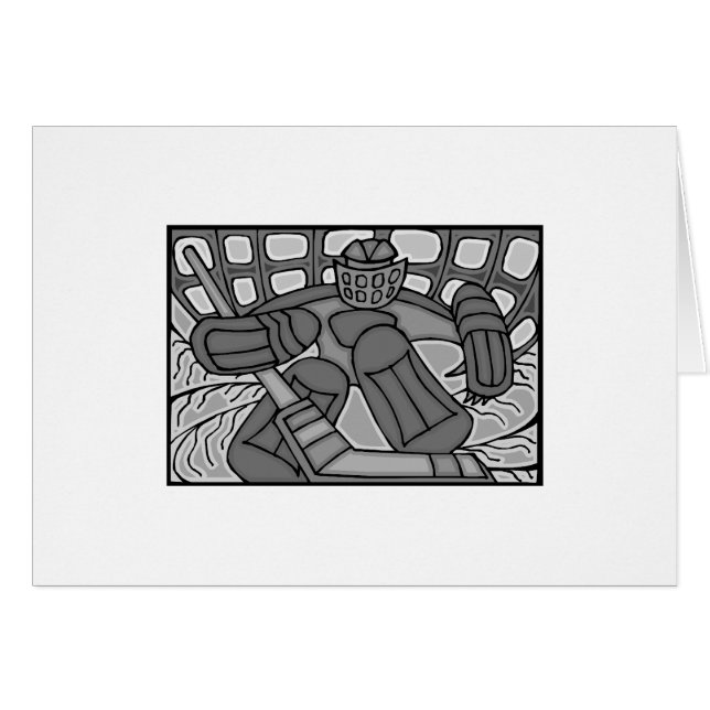 壊れたガラスホッケーのゴールキーパー (正面横)