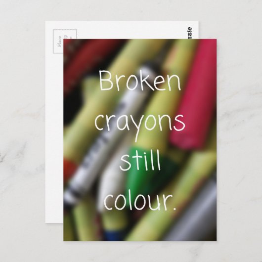 壊れたクレヨンの引用文 ポストカード (正面/裏面)