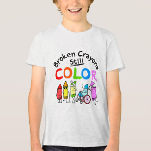 壊れたクレヨンはまだ子供の精神的な健康に色を付けることができる トライブレンドTシャツ