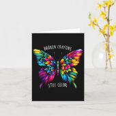 壊れたクレヨンはまだ精神的な健康を待ち受けている カード (黄色い花)