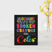 壊れたクレヨンはまだ色のメンタルヘルス認識度 カード (黄色い花)