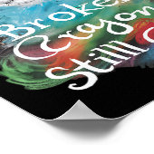 壊れたクレヨンはまだ色の猫先生メンタルヒール ポスター (角)