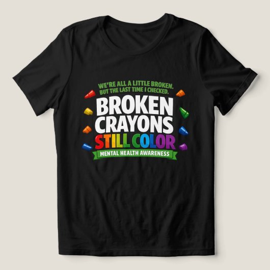 壊れたクレヨン トライブレンドTシャツ (デザイン正面)