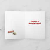 壊れたコルクのクリスマスの冗談カード シーズンカード (内部)