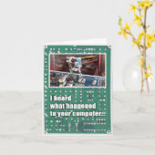 壊れたコンピューター・コンパシナイズ・カード（責任） カード (黄色い花)